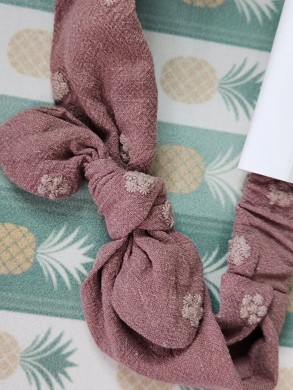 Rylee + Cru Knotted Headband Duo in Tan and Mauve